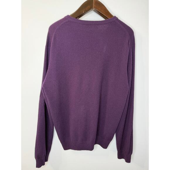 JOSEPH & LYMAN CASHMERE V Neck Long Sleeve Sweater Men's XL Preppy - Picture 7 of 9